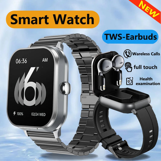 NEW Headset Smart Watch 2 In 1 Wireless Bluetooth Headset