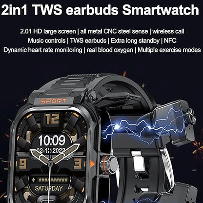 Smartwatch With Built In Headphones 2 In 1 COMBO !